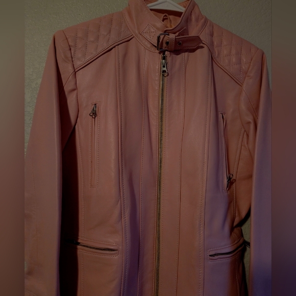Brand New Pink Leather Jacket - Picture 2 of 3